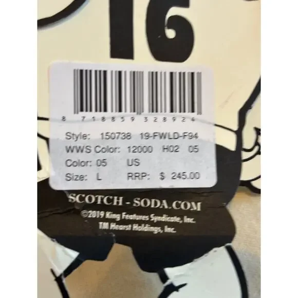 NWT Scotch & Soda A.M.S. x BLAUW Brutus Jumpsuit Cotton GRAPHICS Utility $245 L - Picture 15 of 15